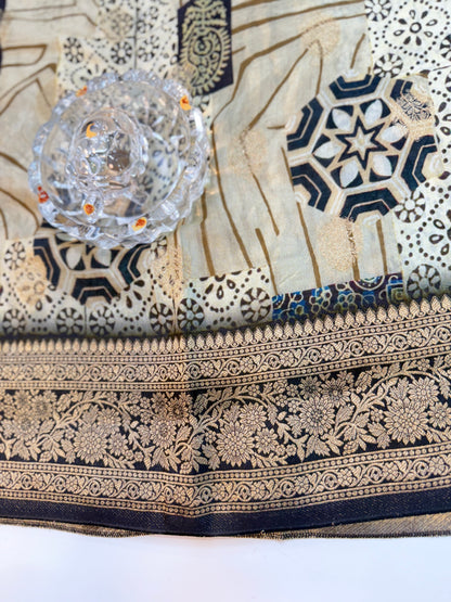 Pure Modal Silk Saree with Digital Print and Zari Border – Premium Festive Ethnic Saree for Women