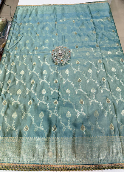 Premium Viscose Silk Saree with Heavy Embroidered Designer Blouse – Wedding and Bridal Wear
