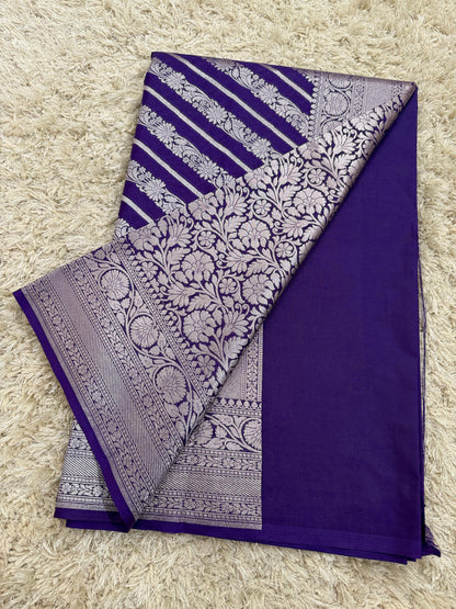 Handloom Banarasi Mashru Khaddi Katan Silk Saree