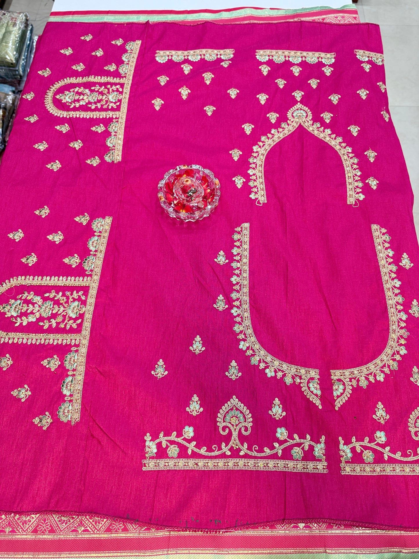 banarasi saree with zari weaving and embroidered silk blouse – ethnic festive wear for women