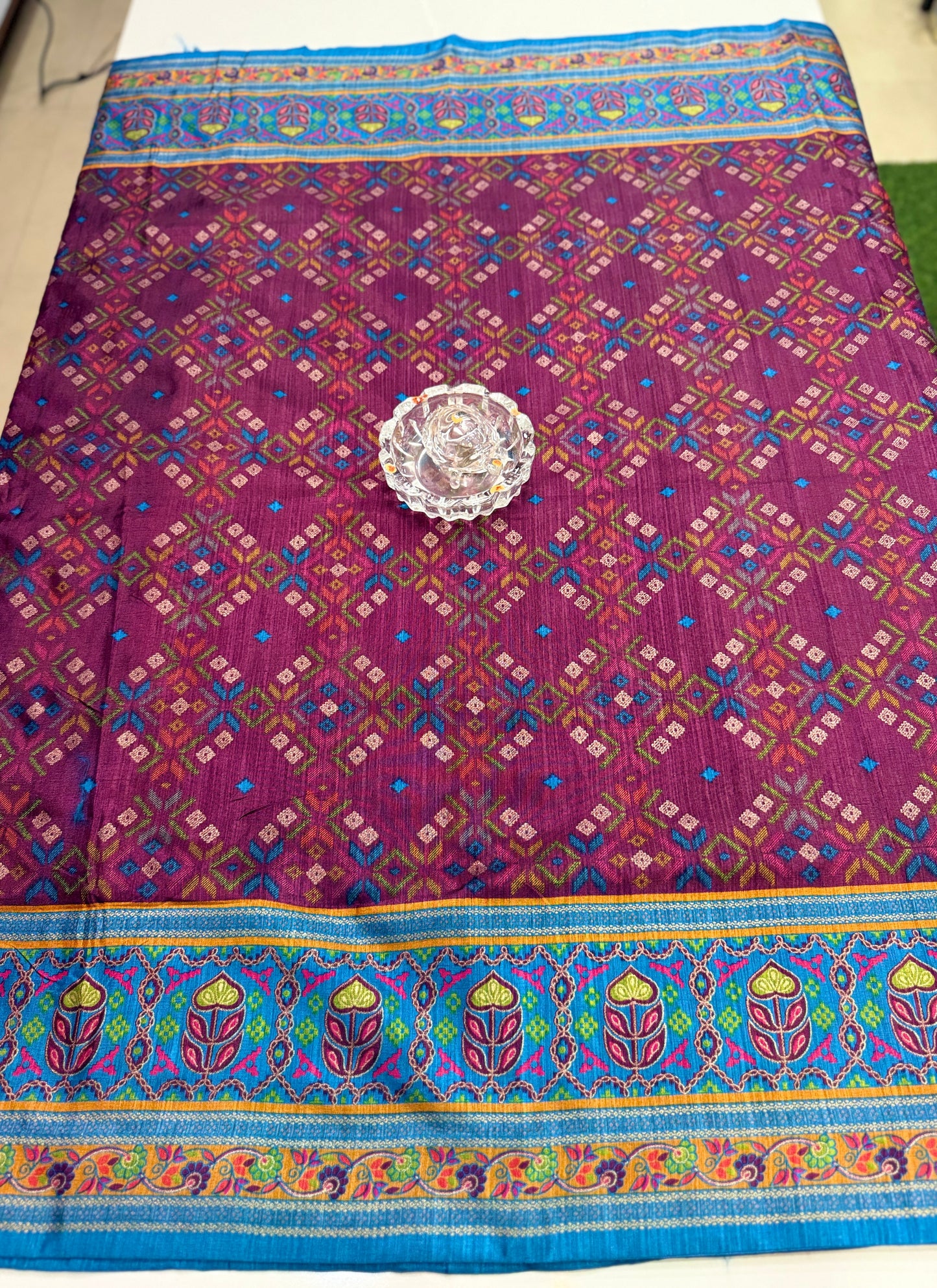 PV Silk Saree with HB Luxury Print and Gloss Finish – Party and Festival Wear Saree for Women