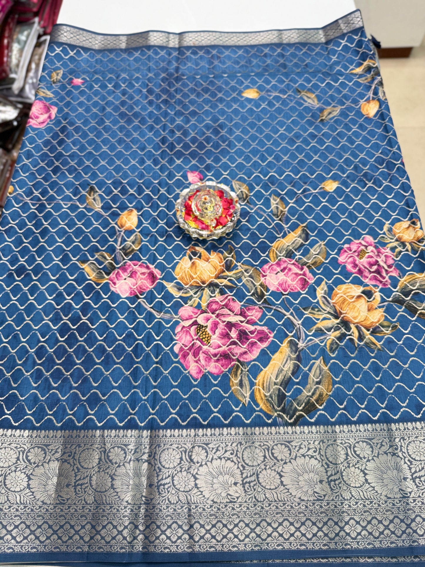 Kasargod-Style Silk Blend Saree with Zari Border and Rich Pallu – Festive Saree for Women