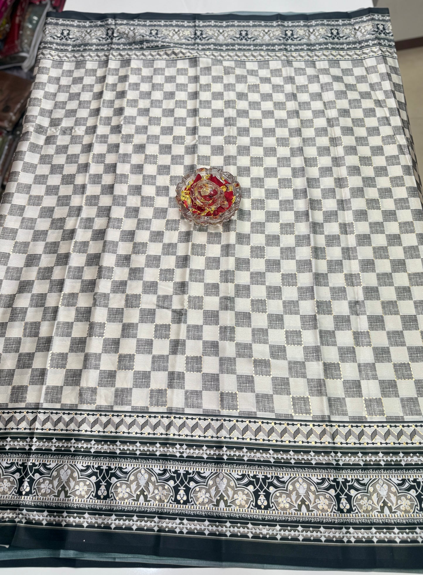 Printed Silk Saree with Matching Blouse – Lightweight Festive Saree for Women