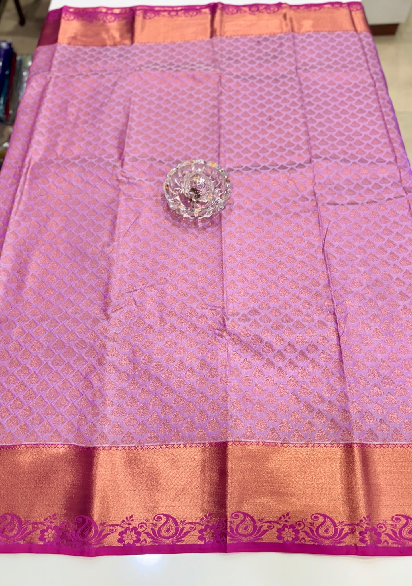 Soft Silk Saree with Traditional Zari Border and All-Over Weaving Design for Women
