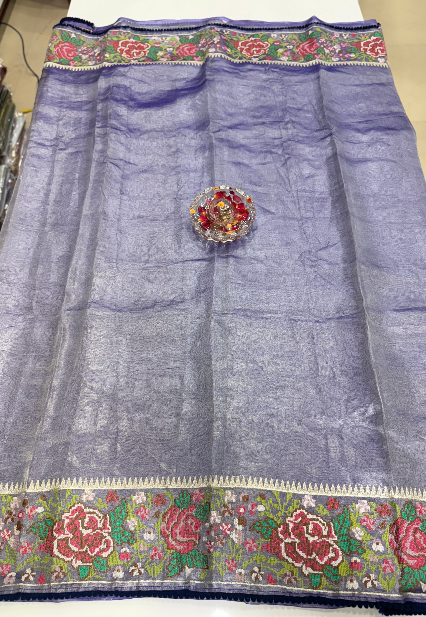 Pure Tissue Paithani Saree with Meenakari Zari Weaving and Silk Mark Certification