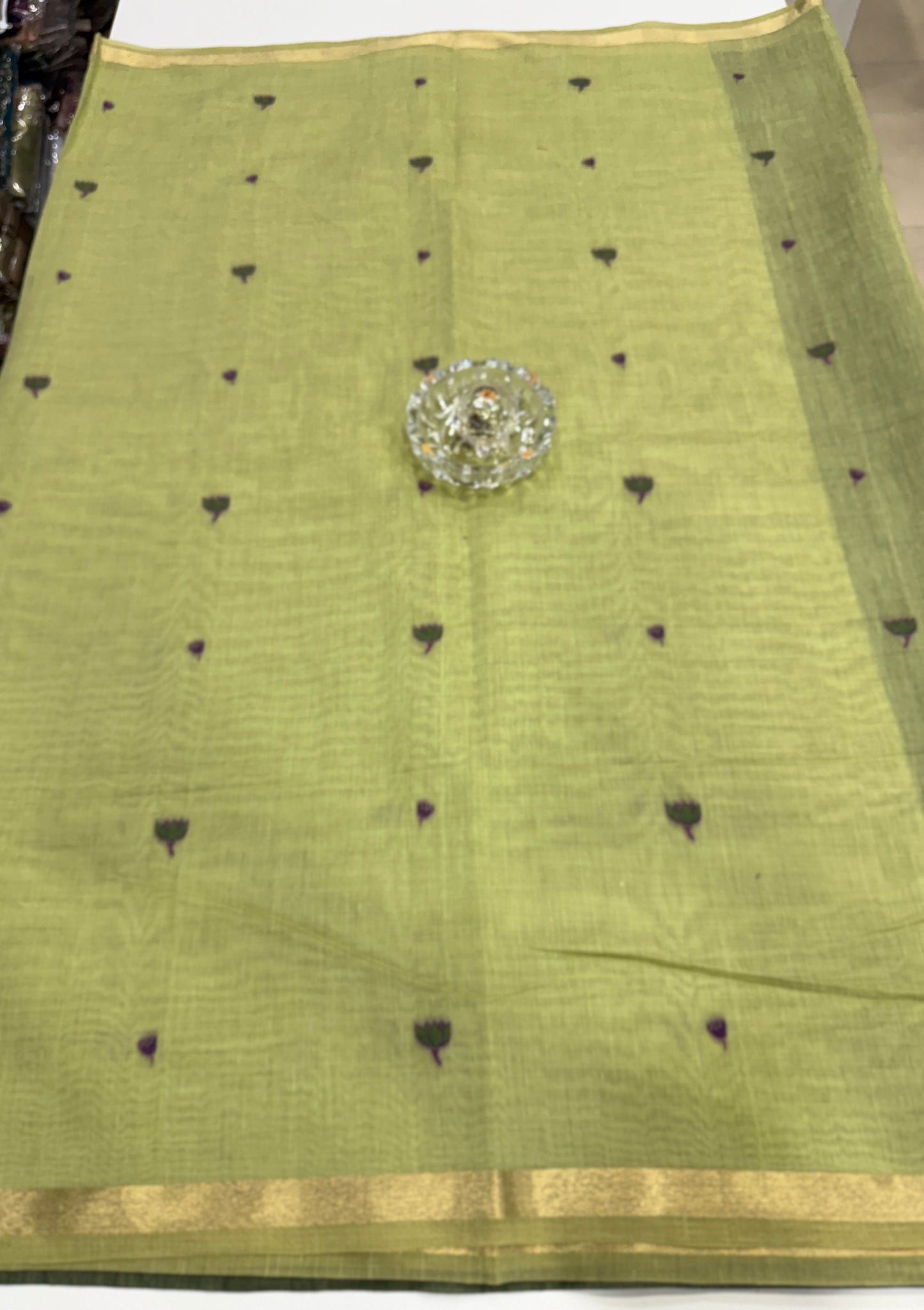 Munga Cotton Handloom Pichwai Saree for Women with Woven Border and Tassel Pallu – Soft Lightweight Traditional Wear