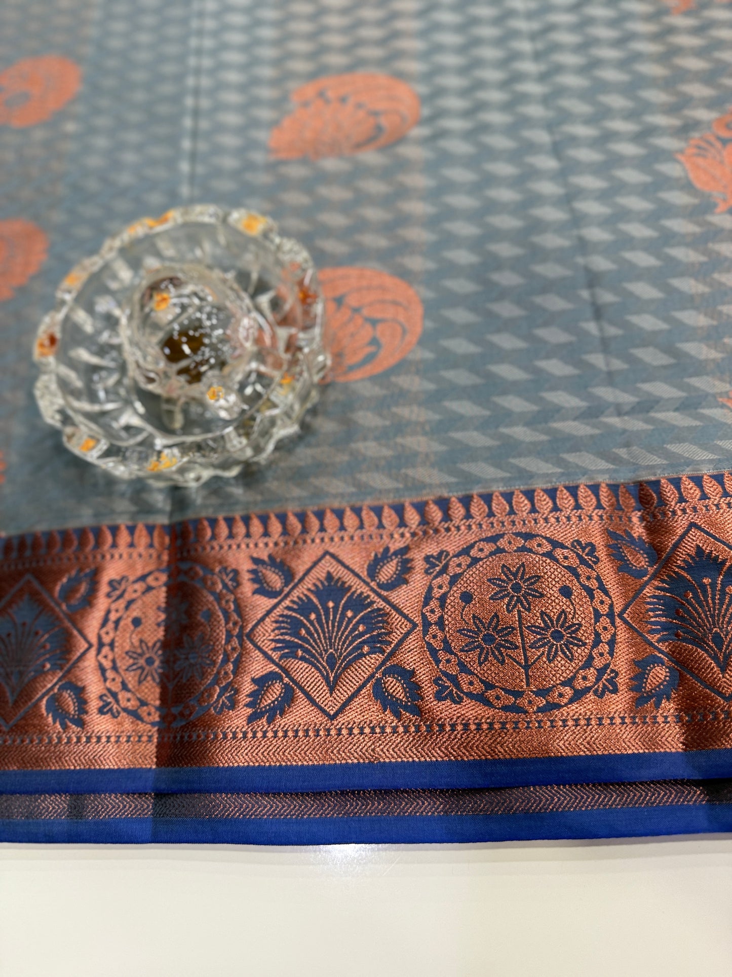 Butti Embossed Soft Silk Saree with Rich Pallu and Matching Blouse – Festive & Wedding Wear for Women