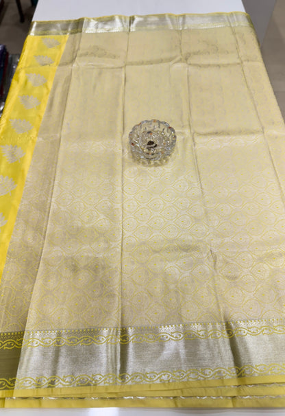 Butti Embossed Soft Silk Saree with Rich Pallu and Matching Blouse – Festive & Wedding Wear for Women