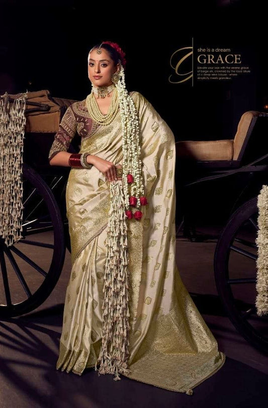 Premium Viscose Silk Saree with Heavy Embroidered Designer Blouse – Wedding and Bridal Wear
