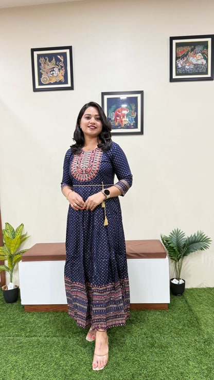 Azure Dream Anarkali Gown with Belt - Liva approved