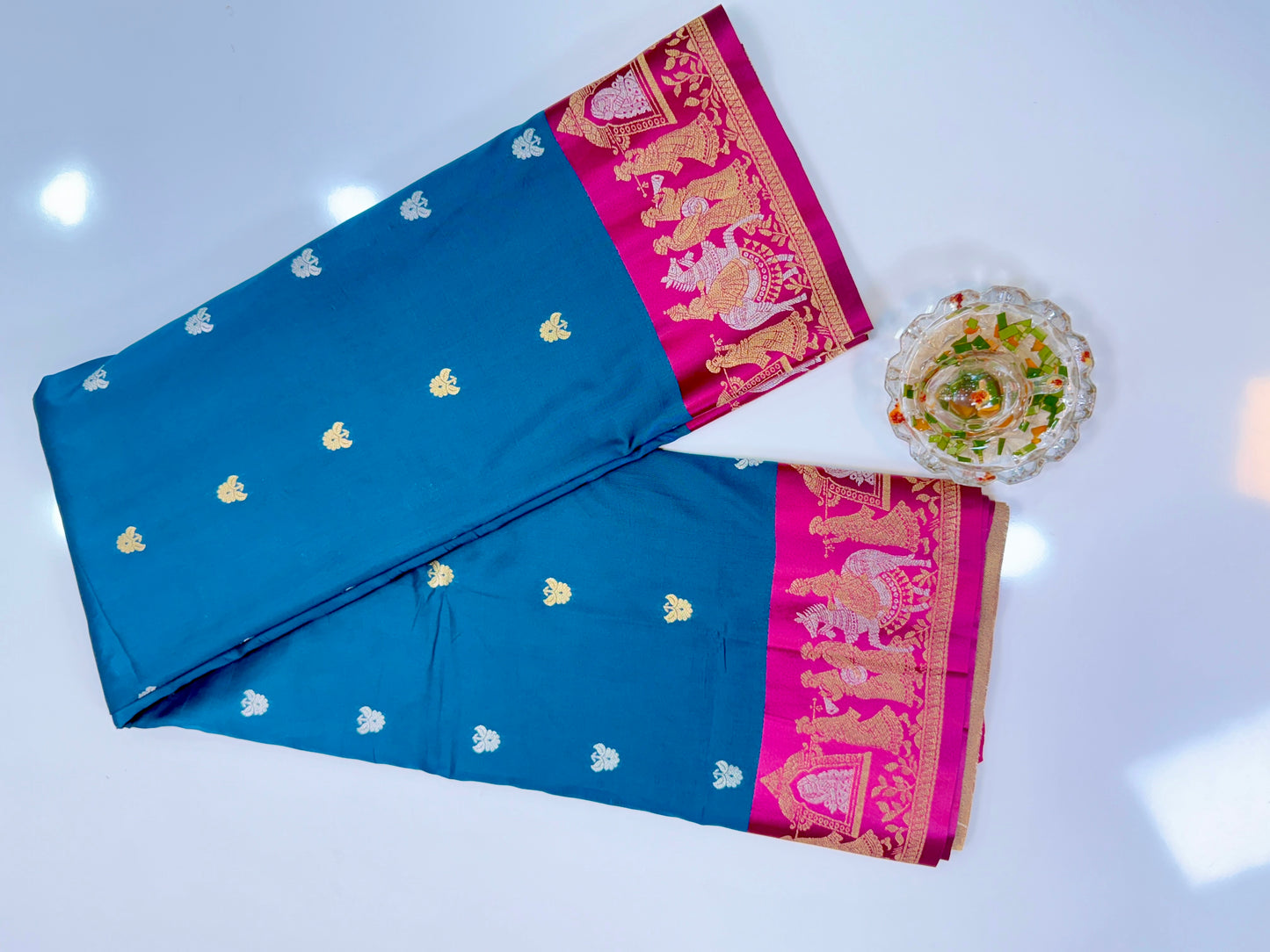 Mashru silk saree with Sindhu Ghaat zari weaving and blouse piece for women