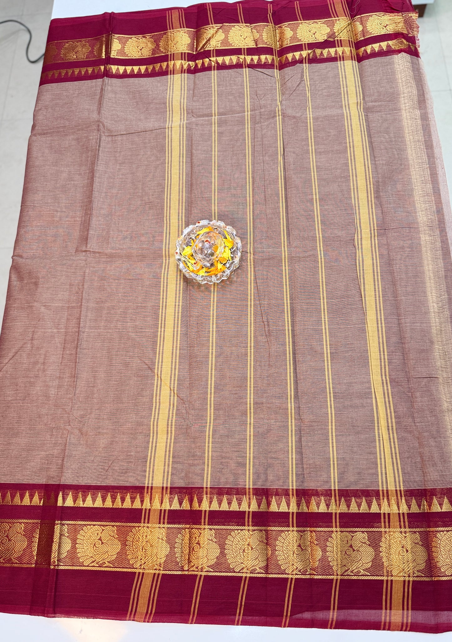 Chettinad Pure Cotton Saree with Zari Border – 80 Count, 20 Colours, 5.5m Length
