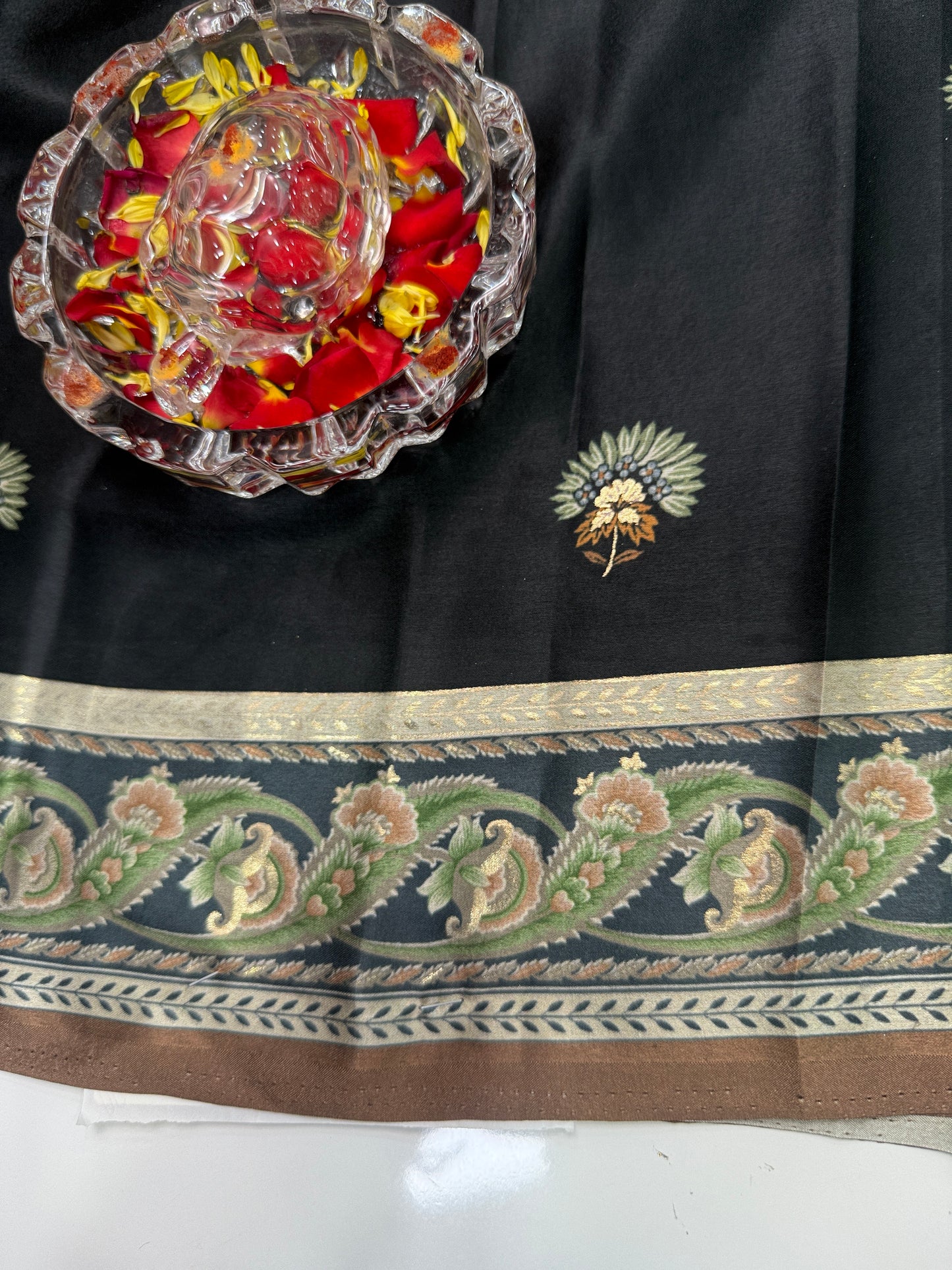 Printed Silk Saree with Matching Blouse – Lightweight Festive Saree for Women