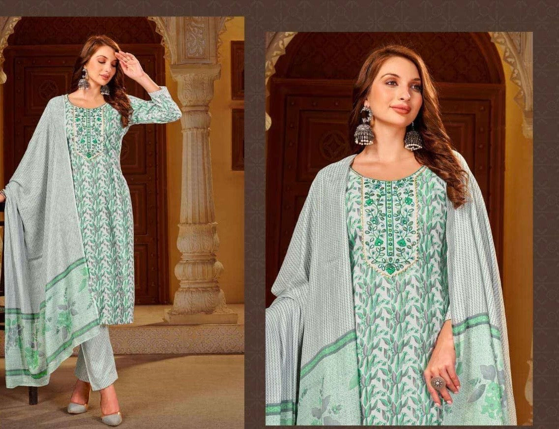 Jaipuri Work Rayon Dress Material