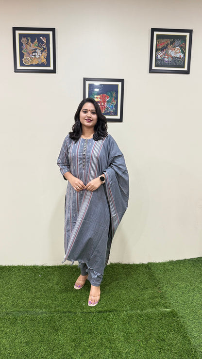 Graceful Weaves: Cotton Handloom Straight Cut Collection