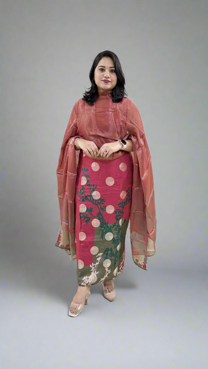 Mani’s Pure Muslin SUZANNE Designer Dress Material