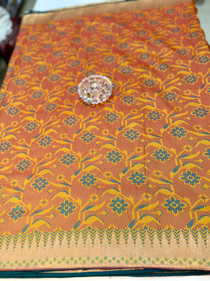 Premium Silk Saree with Zari Weaving and Heavy Work Blouse – Women’s Wedding and Festive Saree