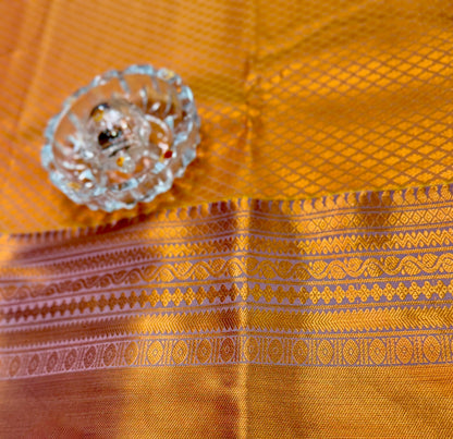 Kanchipuram Style Silk Saree with Rich Zari Border – Festive Wear