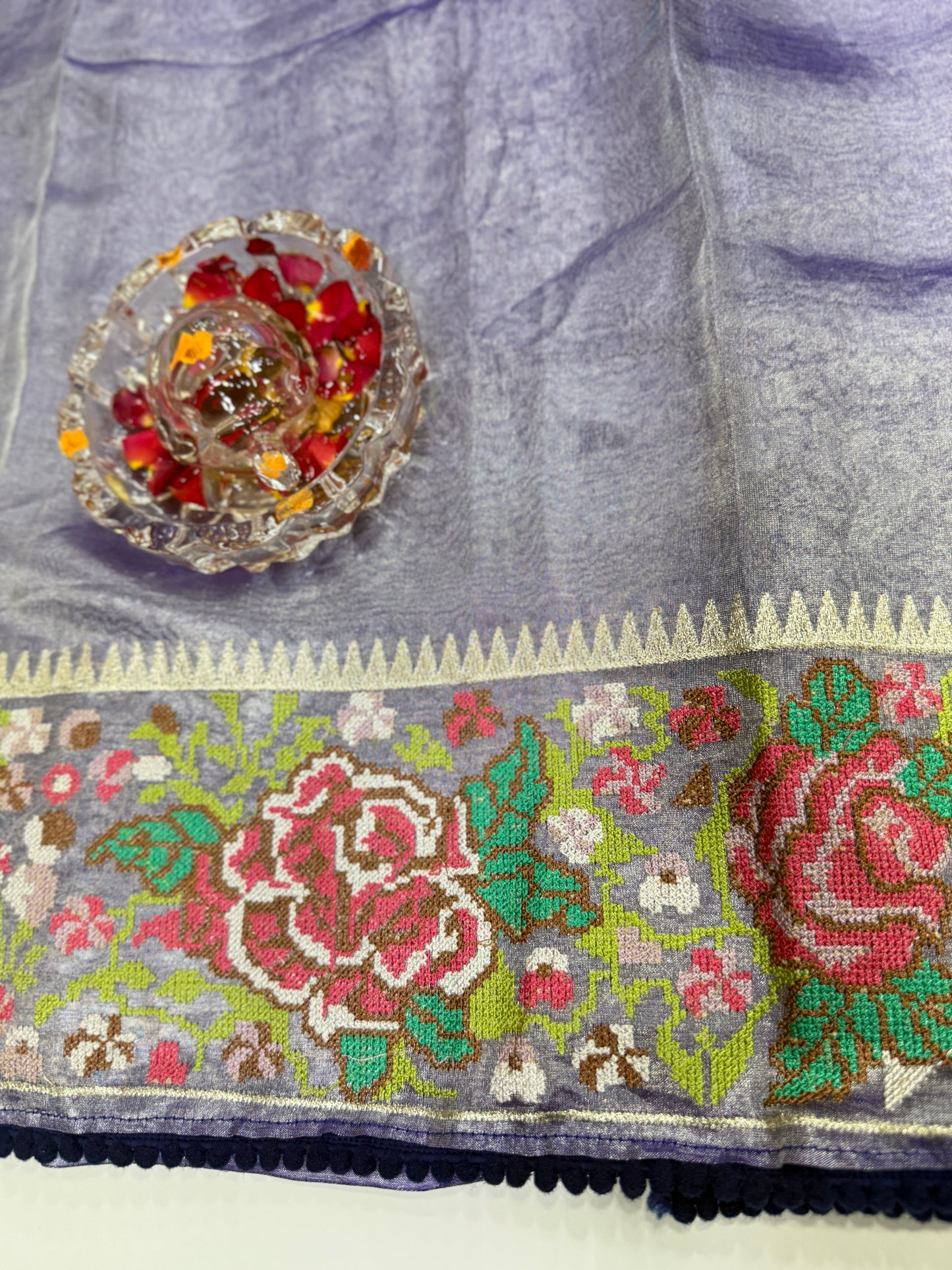 Pure Tissue Paithani Saree with Meenakari Zari Weaving and Silk Mark Certification