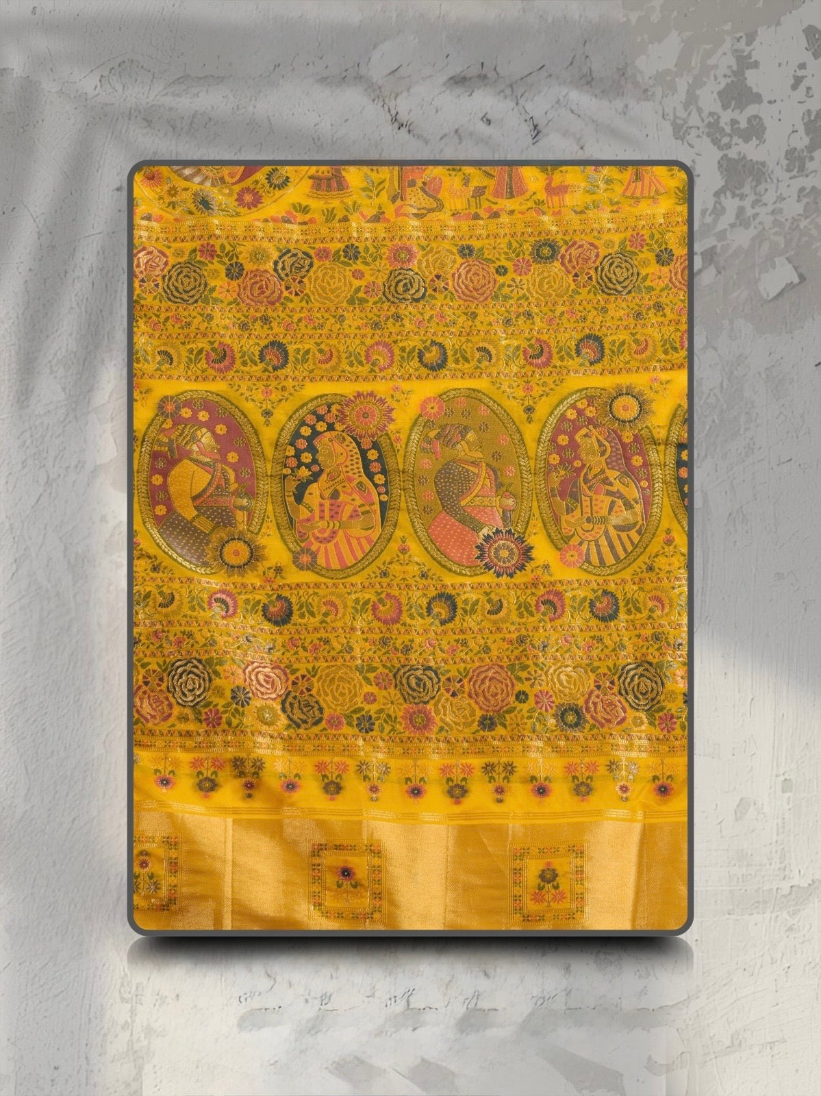 Soft Makhmal Silk Saree with 11-Shade Meenakari Weaving and Grand Pallu – Heritage Wedding Saree for Women