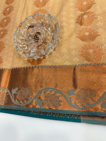 Soft Silk Saree with Cutwork and Stone Embellishments for Women