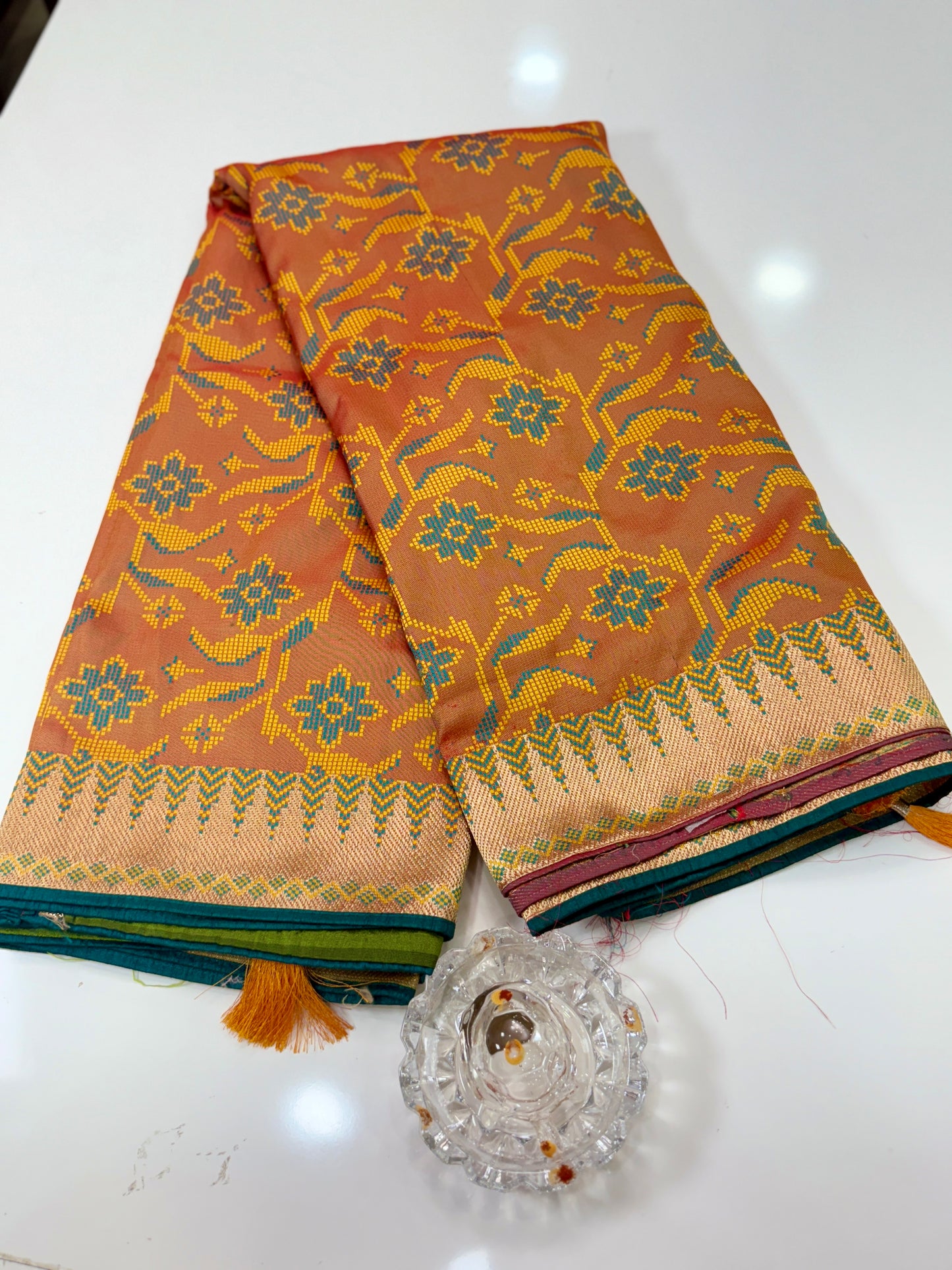 Premium Silk Saree with Zari Weaving and Heavy Work Blouse – Women’s Wedding and Festive Saree