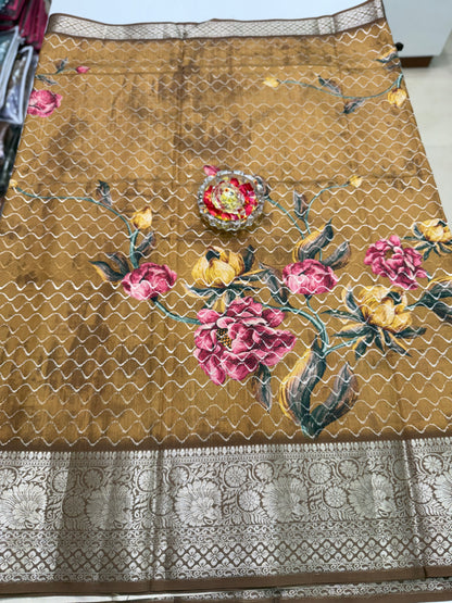 Kasargod-Style Silk Blend Saree with Zari Border and Rich Pallu – Festive Saree for Women