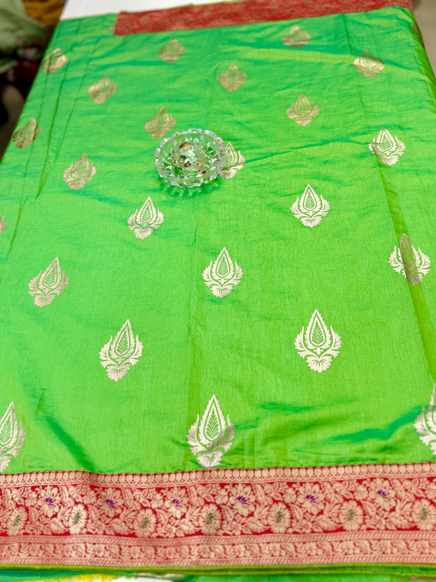 Premium Silk Saree with Zari Weaving and Heavy Work Blouse – Women’s Wedding and Festive Saree