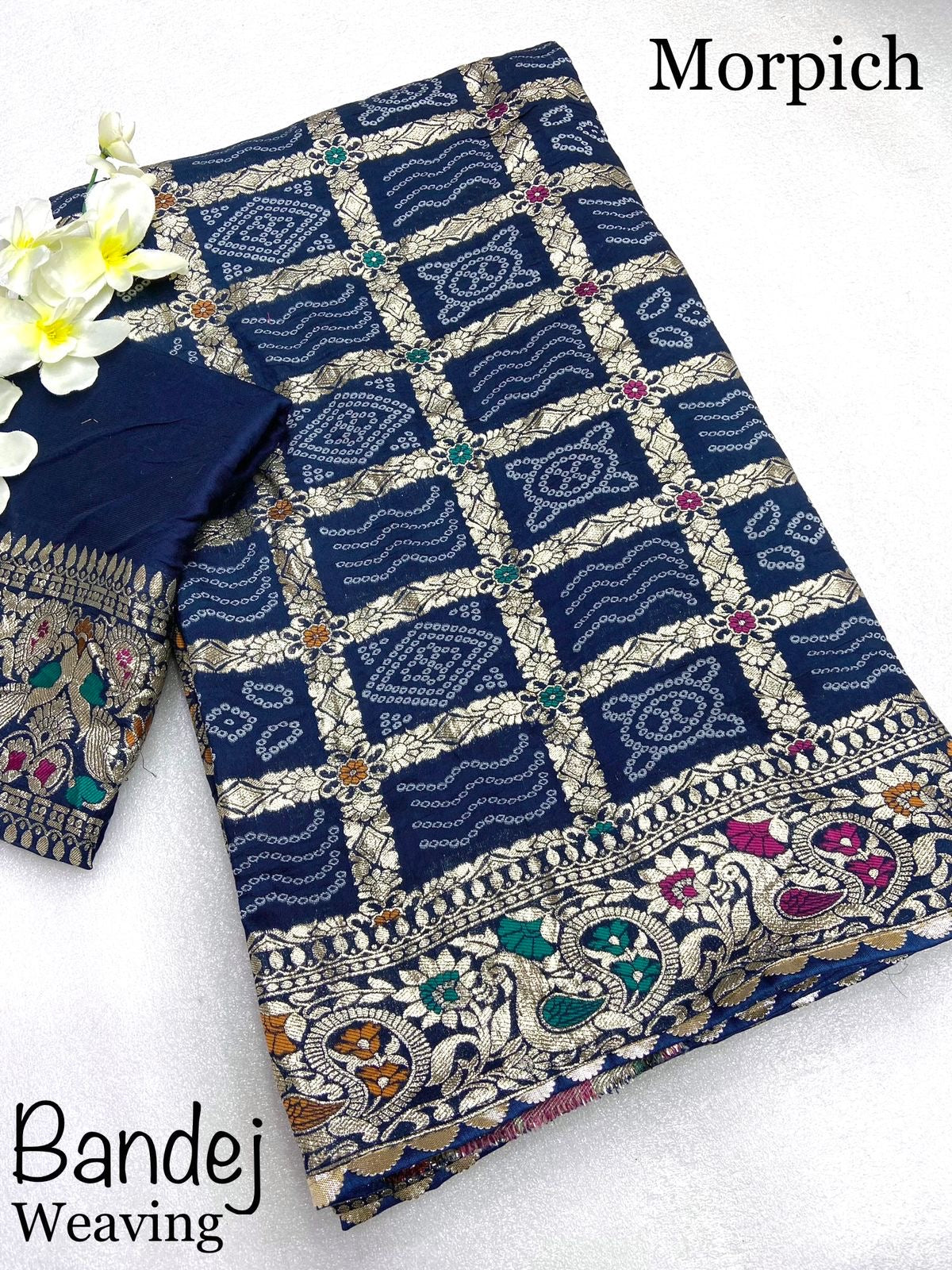 Meenakari Majesty : Bhandej Bliss - 10% Off and Free Shipping