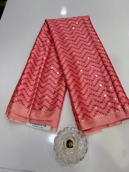 Japan satin saree for women with position print pallu and blouse, soft satin printed saree for festive and casual wear