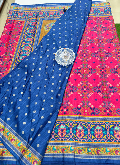 PV Silk Saree with HB Luxury Print and Gloss Finish – Party and Festival Wear Saree for Women