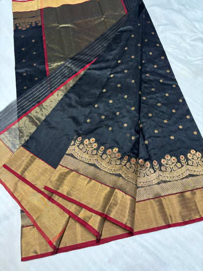 Pattu Silk All Over Butte Minakari Handborder Saree