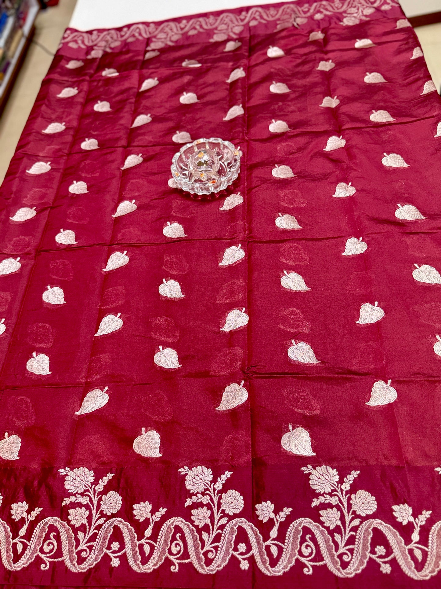 Pure Handloom Banarasi Raw Mango Silk Saree with Kaduwa Resham Zari and Silk Mark Certified Blouse