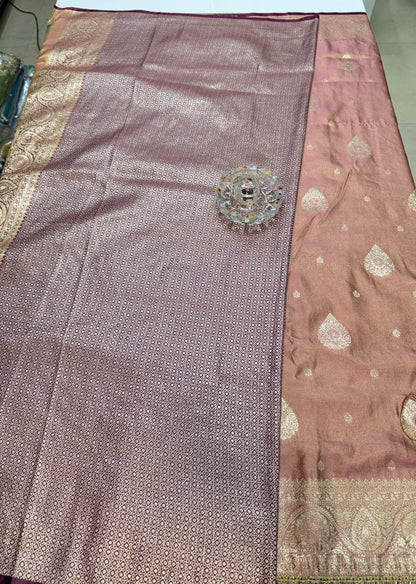 Premium Viscose Silk Saree with Heavy Embroidered Designer Blouse – Wedding and Bridal Wear