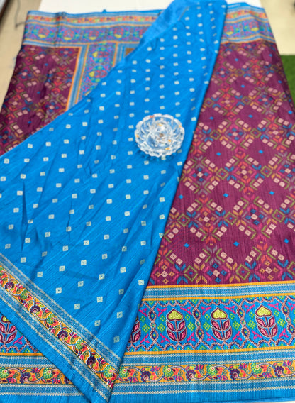 PV Silk Saree with HB Luxury Print and Gloss Finish – Party and Festival Wear Saree for Women