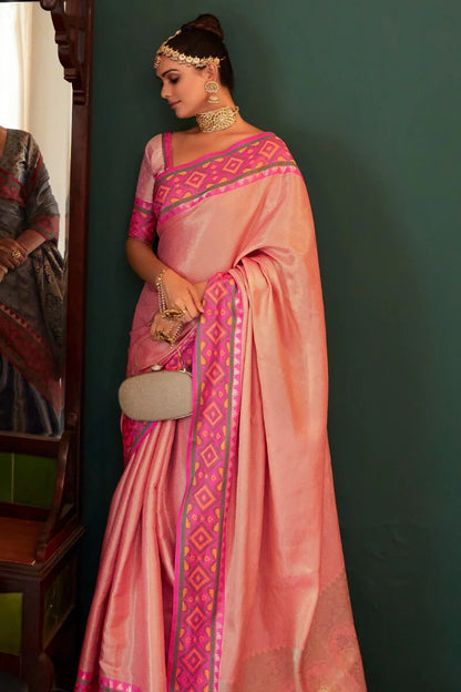 Fusion Pochampally Ikkat and Kanjivaram Silk Saree