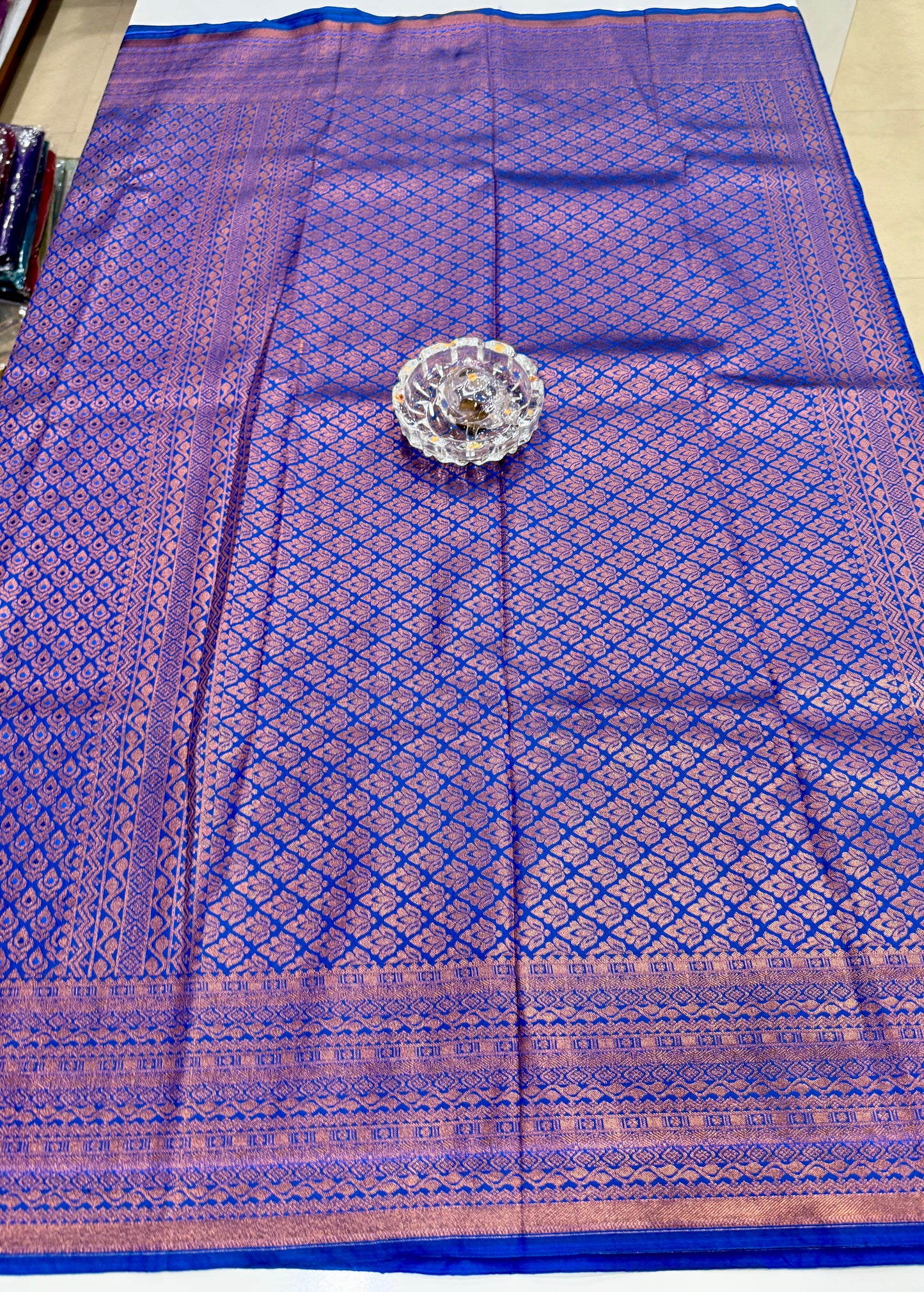 Bridal Soft Silk Saree with Jacquard Weaving & Contrast Border for Women