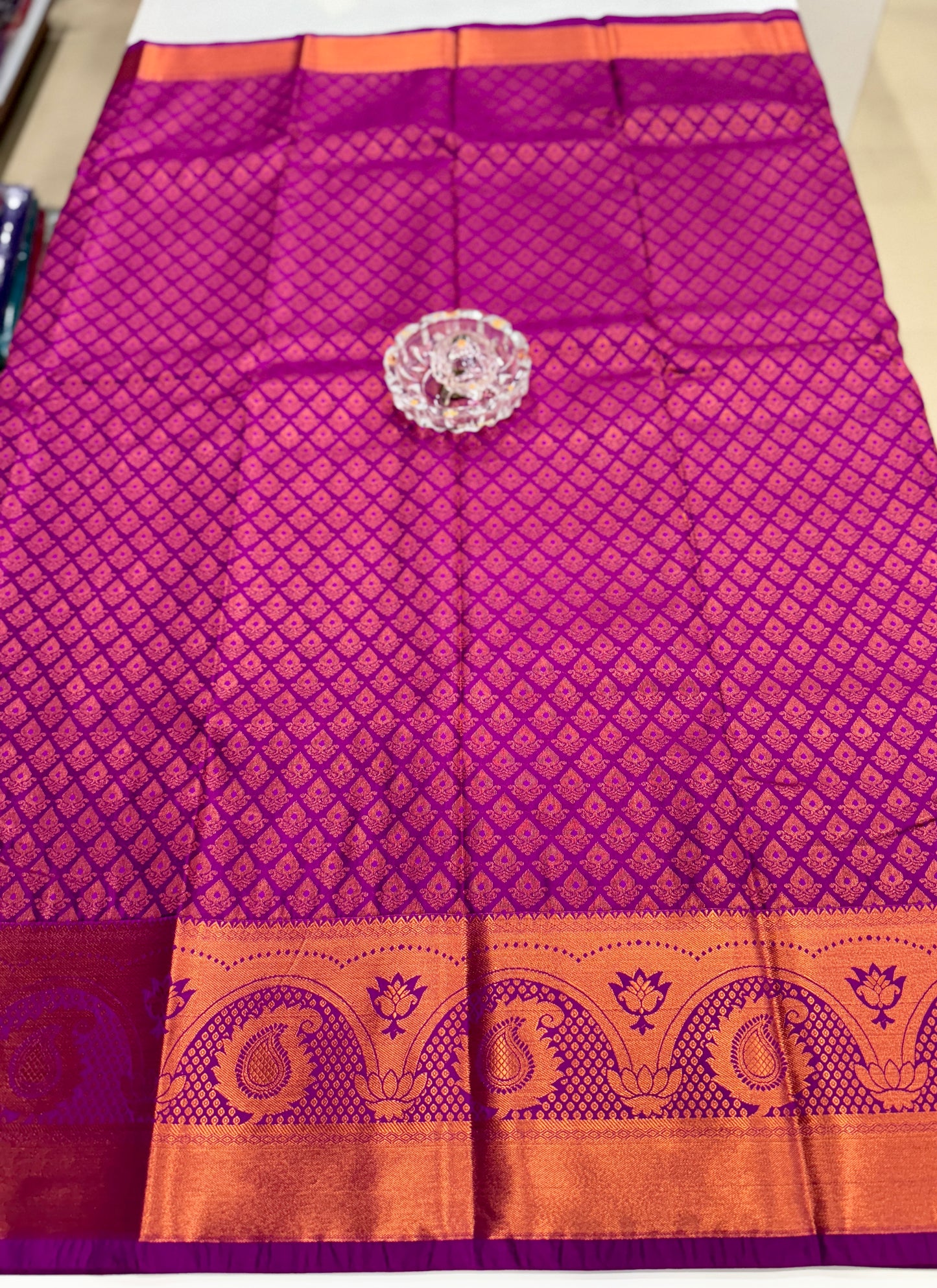 Bridal Soft Silk Saree with Jacquard Weaving & Contrast Border for Women