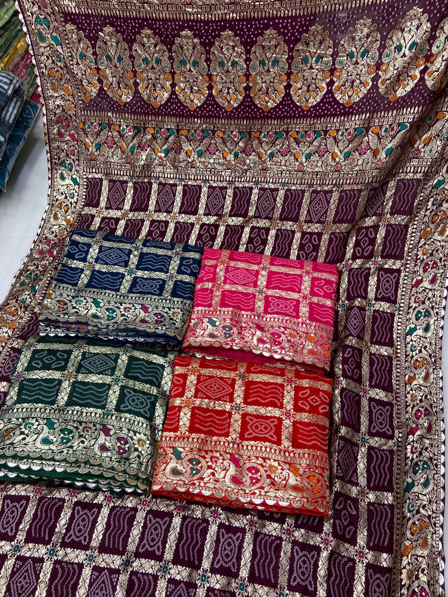 Meenakari Majesty : Bhandej Bliss - 10% Off and Free Shipping