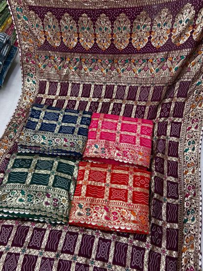Meenakari Majesty : Bhandej Bliss - 10% Off and Free Shipping