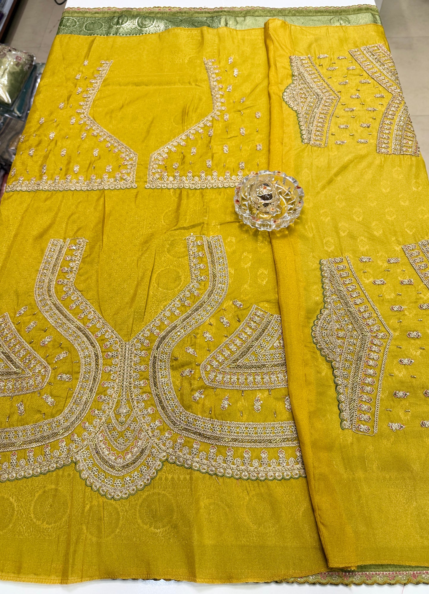 Premium Viscose Silk Saree with Heavy Embroidered Designer Blouse – Wedding and Bridal Wear