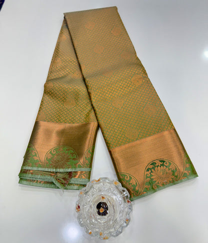 Soft Silk Saree with Traditional Zari Border and All-Over Weaving Design for Women