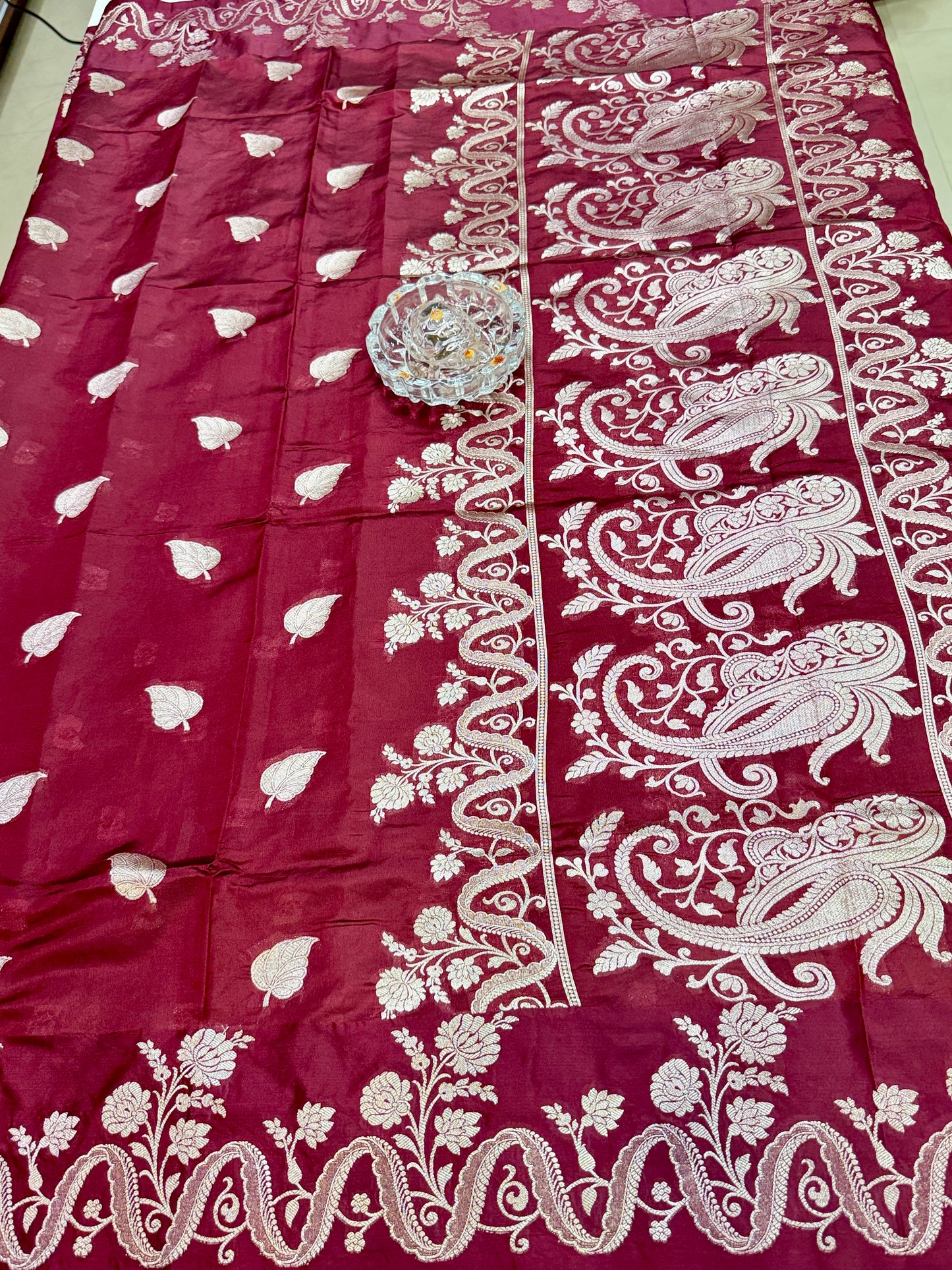 Pure Handloom Banarasi Raw Mango Silk Saree with Kaduwa Resham Zari and Silk Mark Certified Blouse