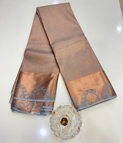 Soft Silk Saree with Traditional Zari Border and All-Over Weaving Design for Women