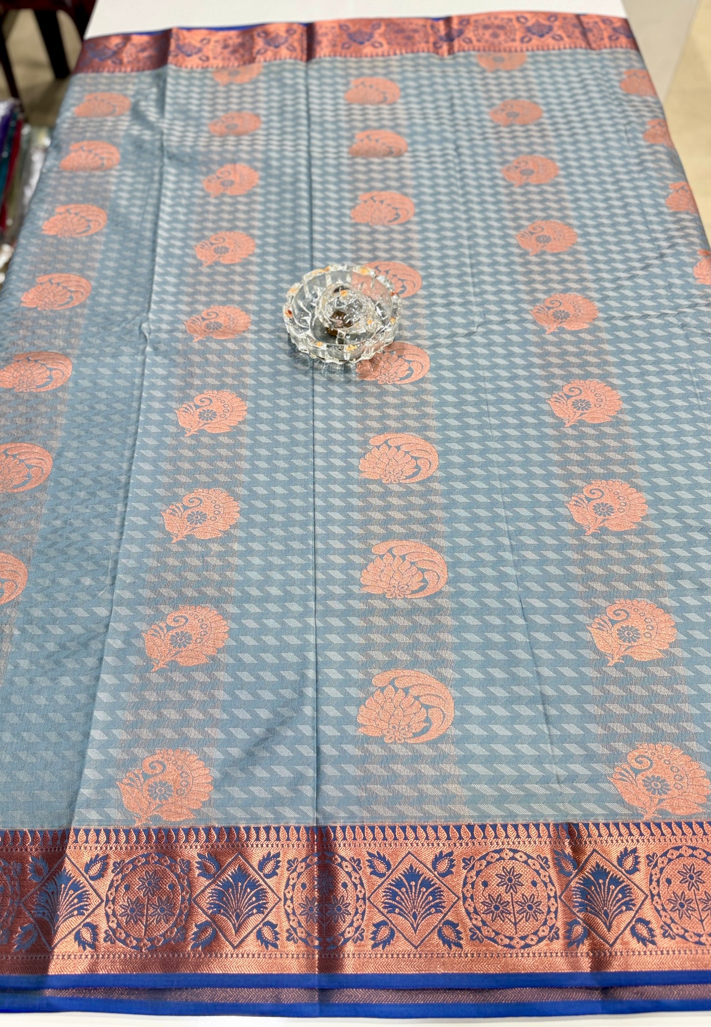 Butti Embossed Soft Silk Saree with Rich Pallu and Matching Blouse – Festive & Wedding Wear for Women