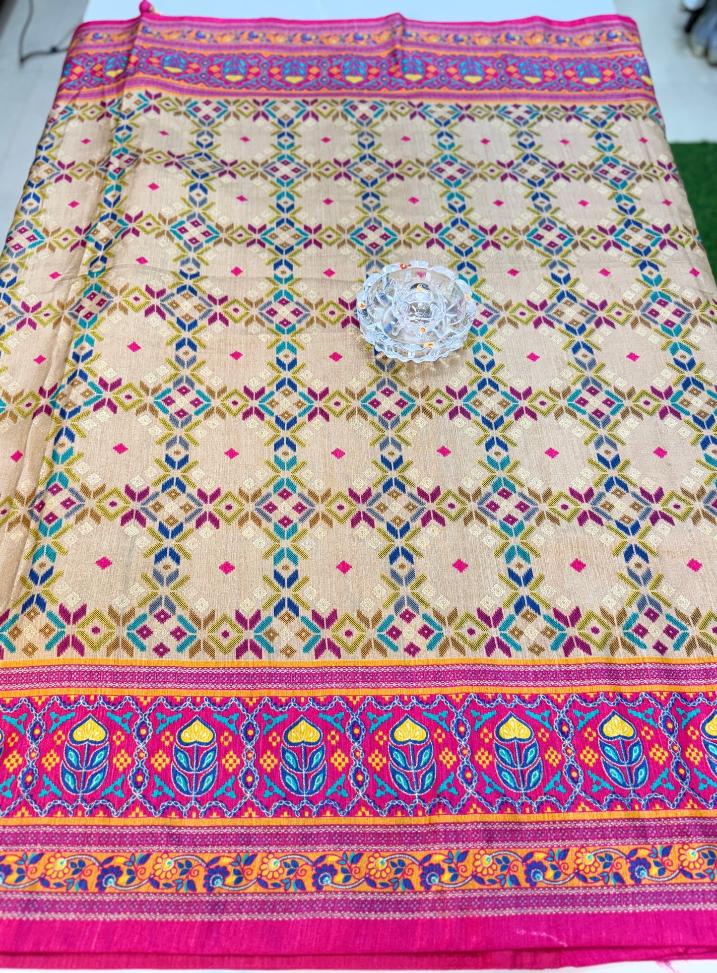 PV Silk Saree with HB Luxury Print and Gloss Finish – Party and Festival Wear Saree for Women