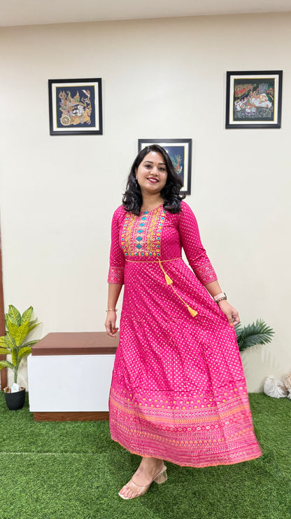 Azure Dream Anarkali Gown with Belt - Liva approved