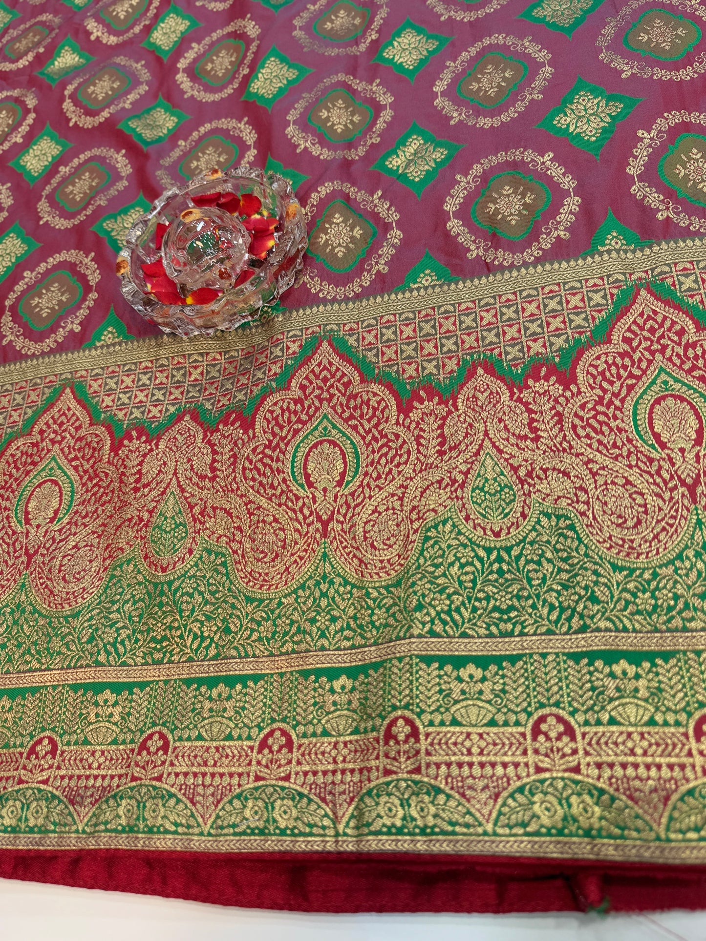 banarasi saree with zari weaving and embroidered silk blouse – ethnic festive wear for women