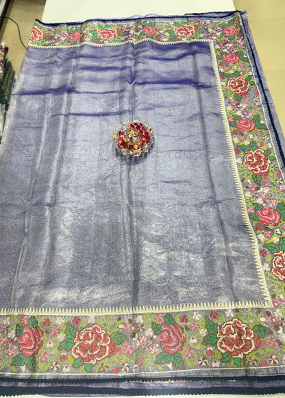 Pure Tissue Paithani Saree with Meenakari Zari Weaving and Silk Mark Certification