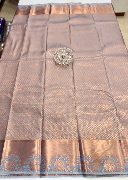 Soft Silk Saree with Traditional Zari Border and All-Over Weaving Design for Women